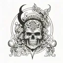 A symbol of mysterious wisdom with a symbol that suits a complex and complex personality  tattoo design idea