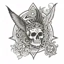A symbol of mysterious wisdom with a symbol that suits a complex and complex personality  tattoo design idea