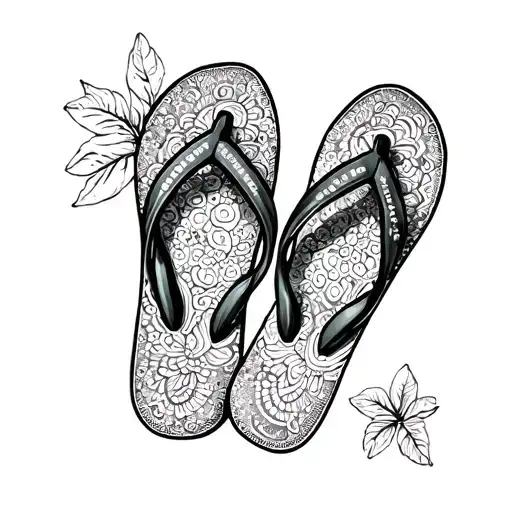 Flip -flop tattoo design idea