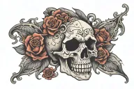 skull dead despair tattoo design idea