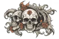 skull dead despair tattoo design idea
