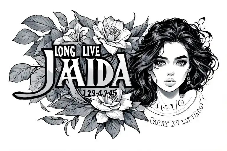 long live jaida 12/15/04 - 4/17/25 tattoo design idea