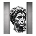 Julius Caesar hyper realistic tattoo design idea