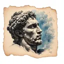 Julius Caesar hyper realistic tattoo design idea