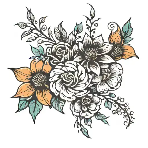  Just write “did I cross the line” but with the word “line” do it very long in a flower because it’s from wildflowe tattoo design idea