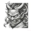 Chinese Devil tattoo design idea