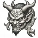 Chinese Devil tattoo design idea