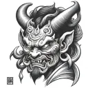 Chinese Devil tattoo design idea