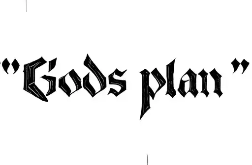 "Gods plan" tattoo design idea
