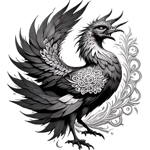 Phoenix Mandala tattoo design idea