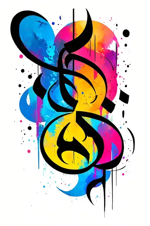 arabic tattoo design idea