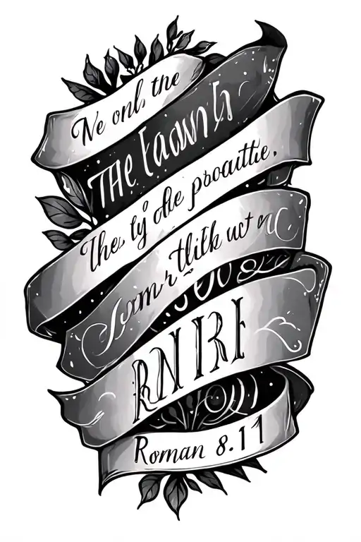 bible verse Roman 8:11 tattoo design idea