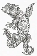 crested gecko tattoo design idea