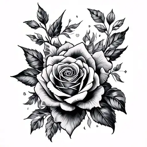 sleeve design, roses, gunpowder, metals. tattoo design idea