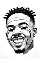 j Cole love yourz, number 402, cardinal, laugh now cry later mask tattoo design idea