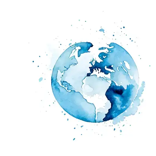 planet earth fragile colour tattoo tattoo design idea