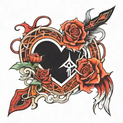 gore tex shows love and pain tattoo design idea