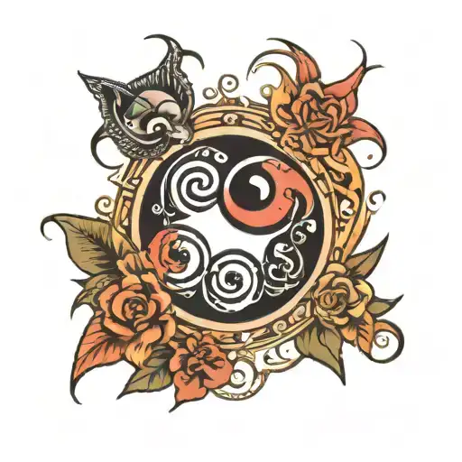 Gemini cancer cusp ying yang tattoo design idea