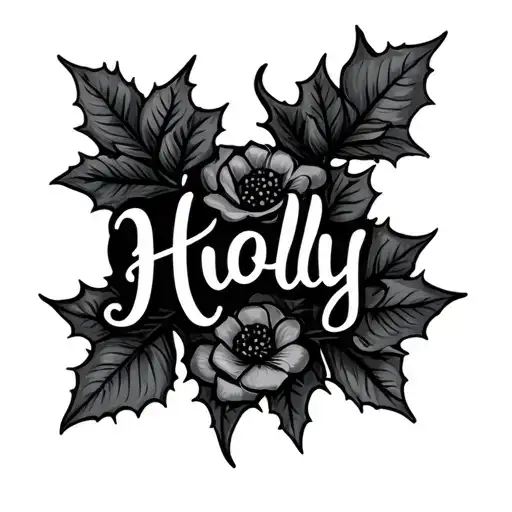 daughters name Holly  tattoo design idea