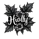 daughters name Holly  tattoo design idea