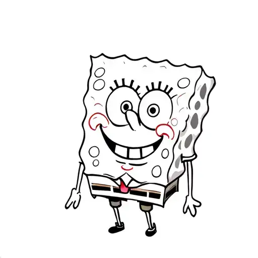 spongebob squarepants tattoo design idea