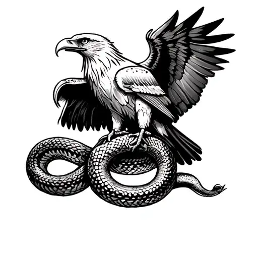 Mexican heritage eagle and snake outer forearm tattoo design idea