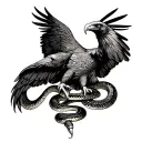 Mexican heritage eagle and snake outer forearm tattoo design idea
