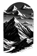 mountains tattoo design idea