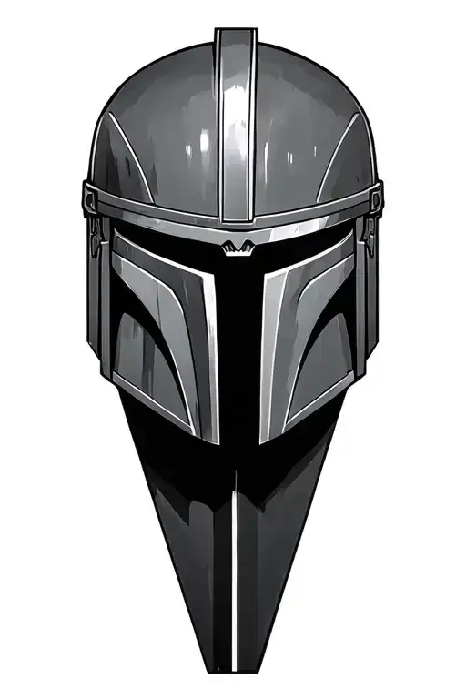 mandalorian helmet tattoo design idea