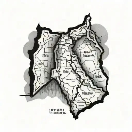 israel map tattoo tattoo design idea