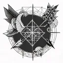 bow and arrow tattoo design idea