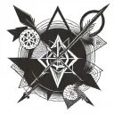 bow and arrow tattoo design idea