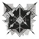 bow and arrow tattoo design idea