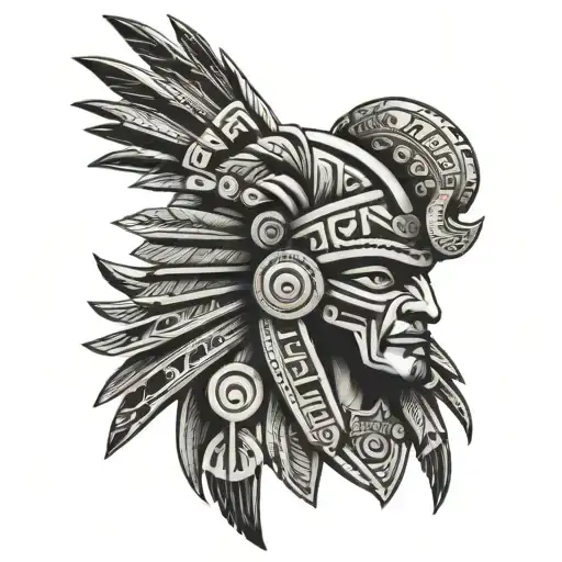 an Aztec tribal tattoo tattoo design idea