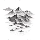 Huayhuash mountain range pery tattoo design idea