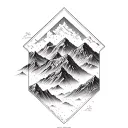 Huayhuash mountain range pery tattoo design idea