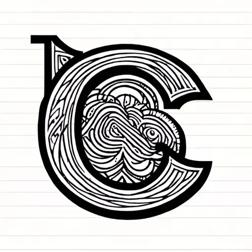 3 kids name starts with letter c tattoo design idea