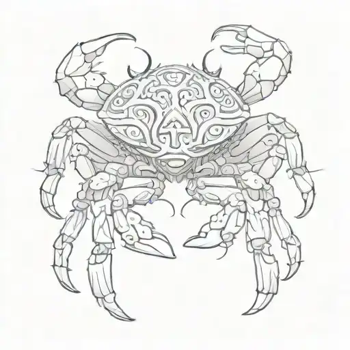 three eyed crab  tattoo design idea