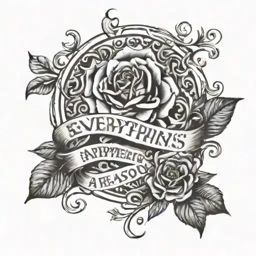 everything happens for a reason tattoo design idea