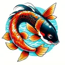 pez koi tattoo design idea