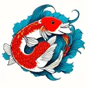 pez koi tattoo design idea