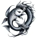 Pisces And Virgo Combined tattoo design idea