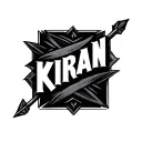 "KIRAN " kiran name tattoo with arrow surrounded tattoo design idea