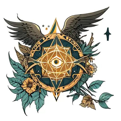 7 hermetic principles tattoo design idea