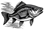 redfish silhouette tattoo design idea