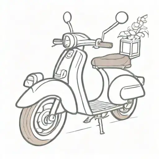 scooter, a name Tom and Marian tattoo design idea