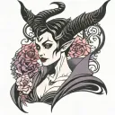 maleficent tattoo design idea