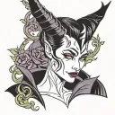 maleficent tattoo design idea