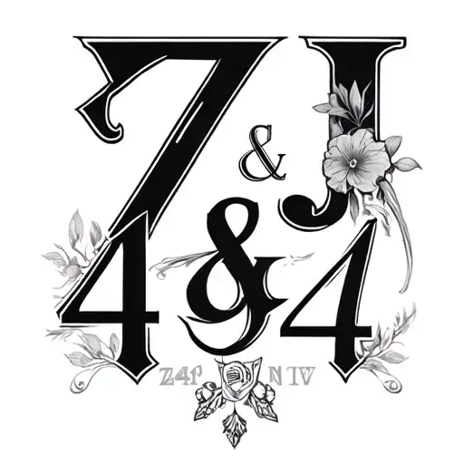 Z & J 444 written tattoo design idea