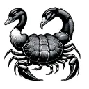 scorpion goose tattoo design idea